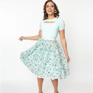 Unique Vintage Paris cafe swing dress NWT Size L